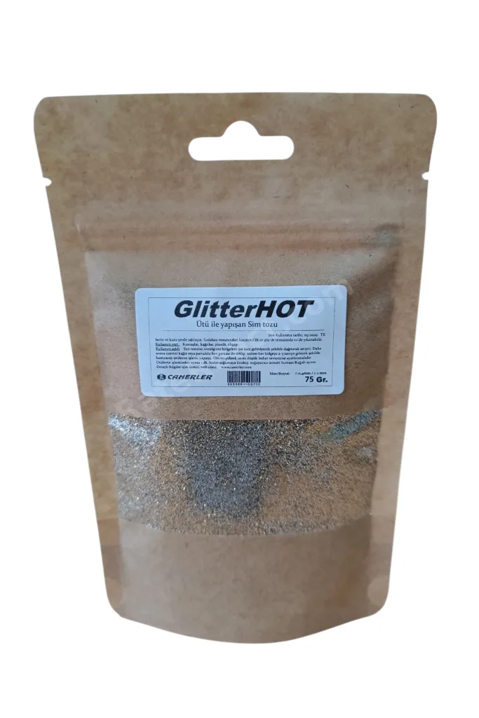 Ütü Ile Yapışan Sim Tozu 75 gr Ince Altın - Isı Ile Yapışan Toz Sim- Kumaş Simi - Hotfix Glitter