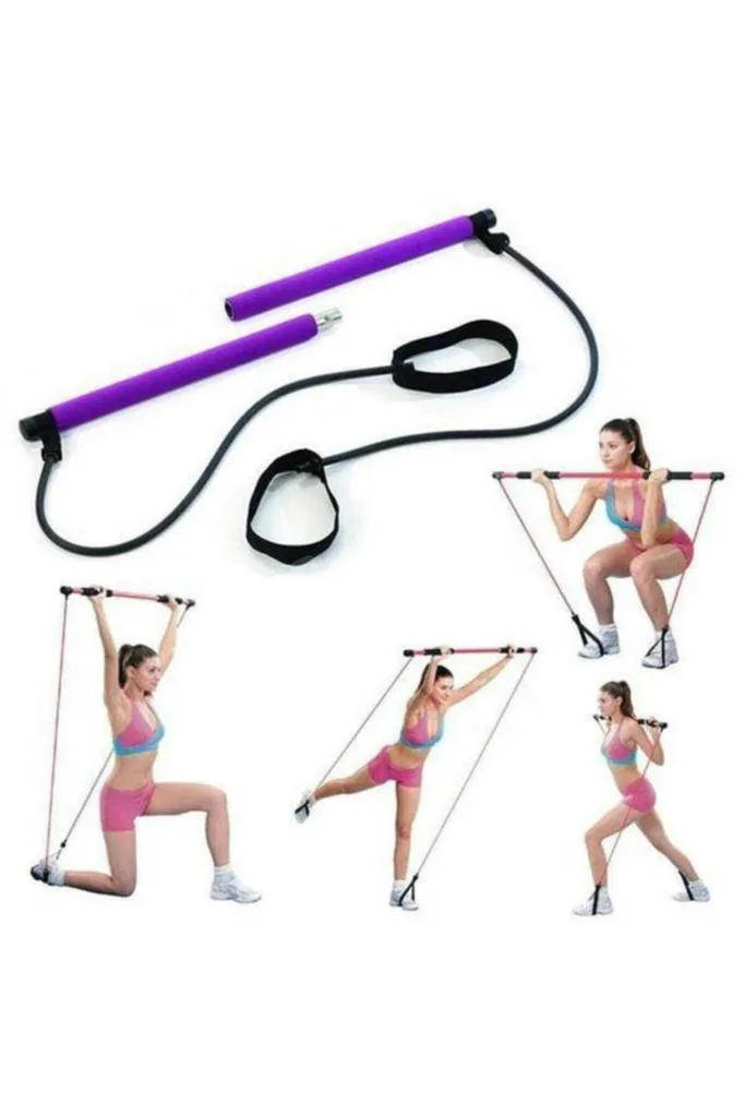 Portable Pilates Studio Jimnastik Lastiği Egzersiz Çubuğu Yoga Plates Spor Kondisyon Direnç Aerobik