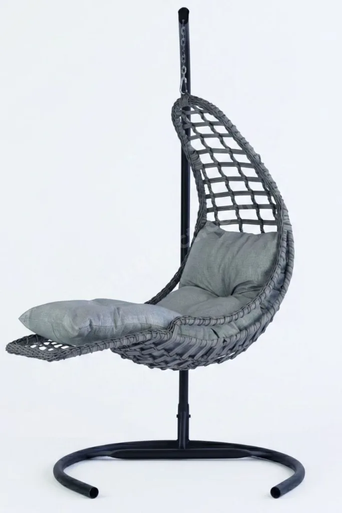 Relax Rattan Tek Kişilik Ayak Uzatmalı Balkon Bahçe Salıncağı