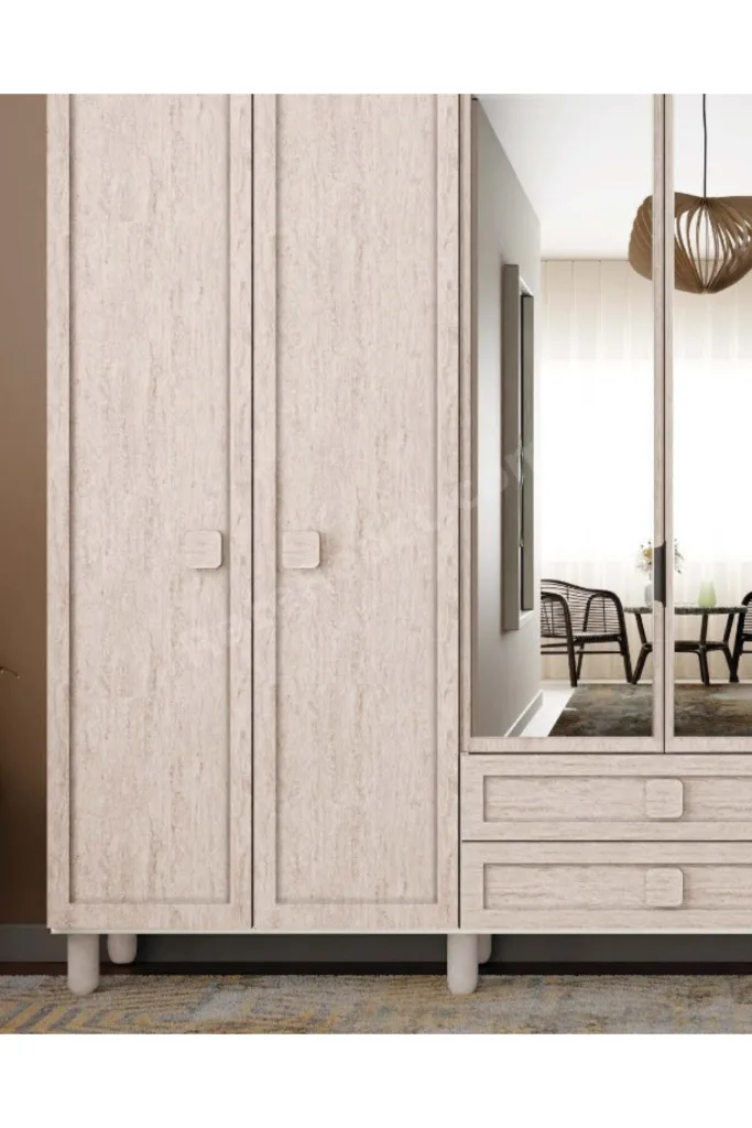 Nilüfer 6 Kapaklı Gardrop / 6 Kapılı Dolap / Komple MDF / Modern Tasarım