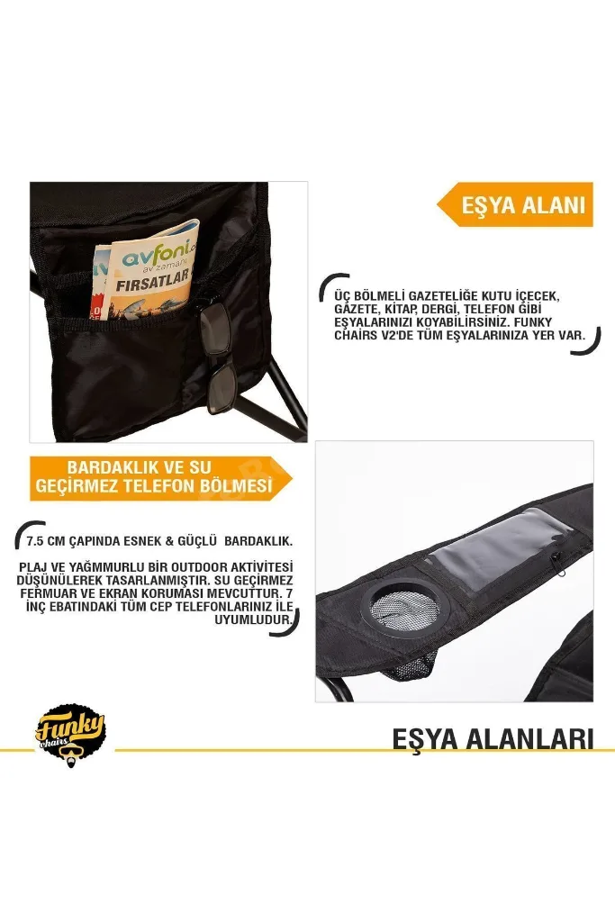 Cool Ice Siyah Lüks Kamp Sandalyesi Xl