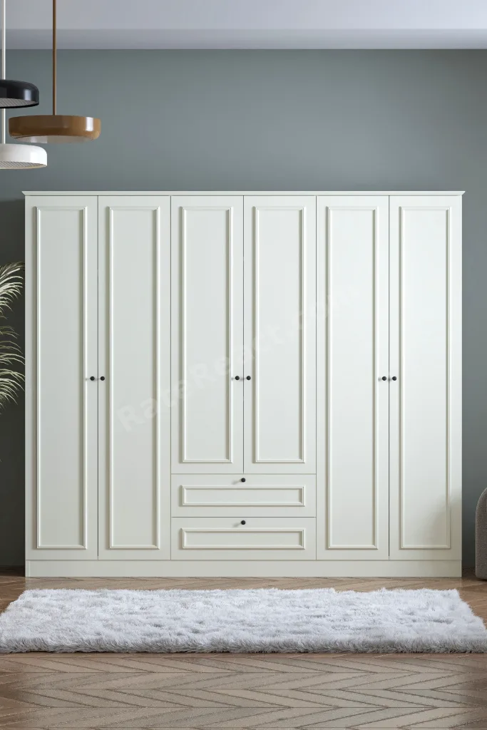 Mira 6 Kapaklı 2 Çekmeceli Gardırop/Dolap 209x182x54 cm Aytaşı – Country Tasarım