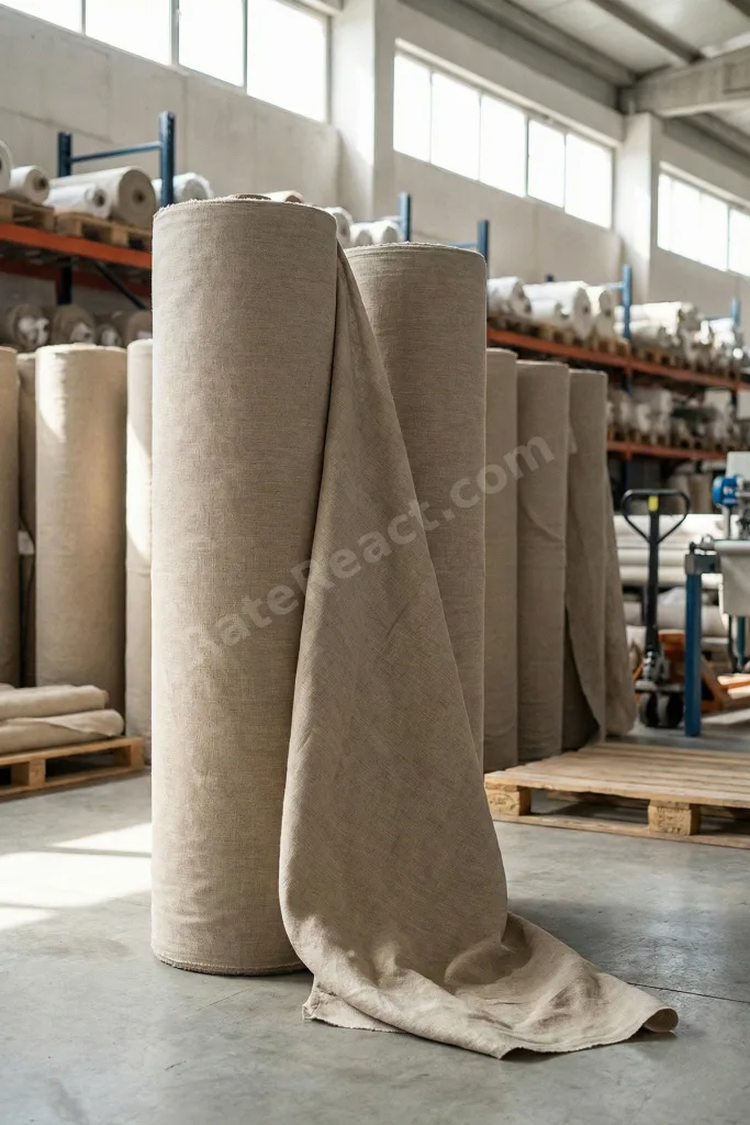 Yıkanmış Ham Naturel Keten Kumaş - 235 cm En - Organik - Doğal - Punch - Dikiş - Döşemelik Kumaş