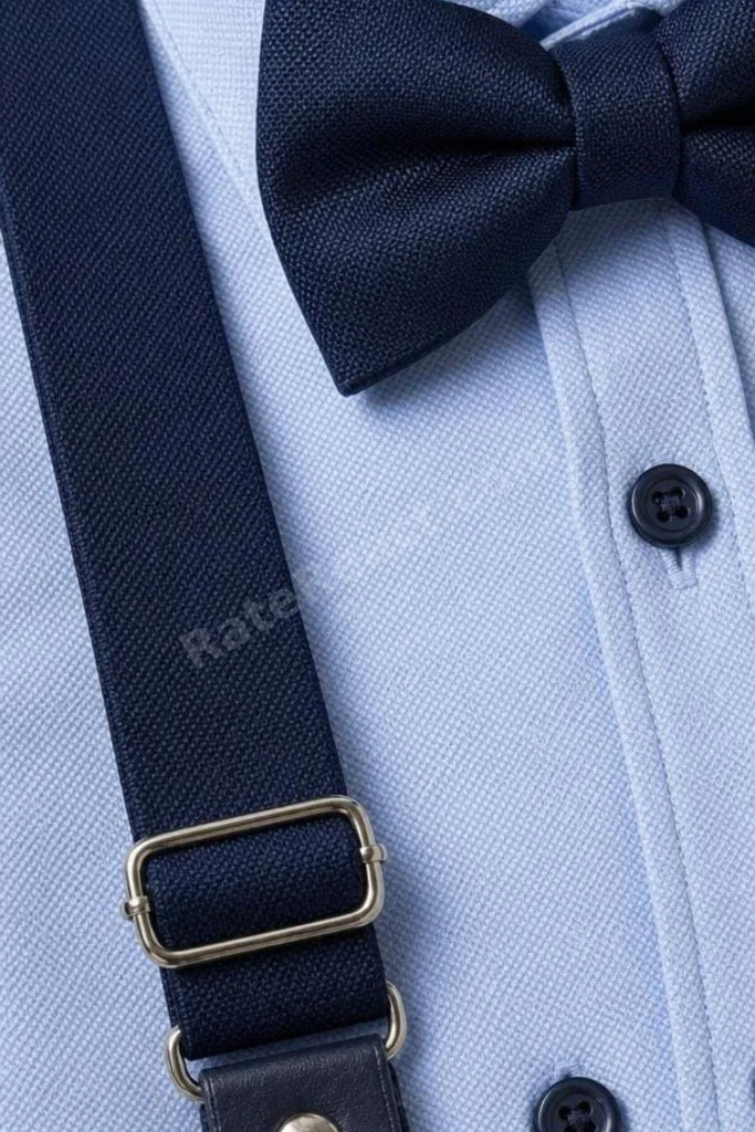 Erkek Çocuk Askılı Papyonlu Kısa Kollu Şortlu İkili Takım