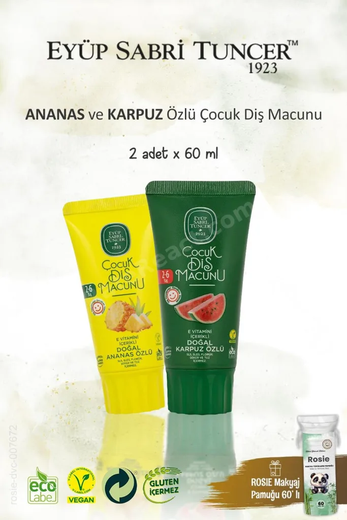 EST Karpuz ve Ananas Özlü Çocuk Diş Macunu 60 ml, ROSIE