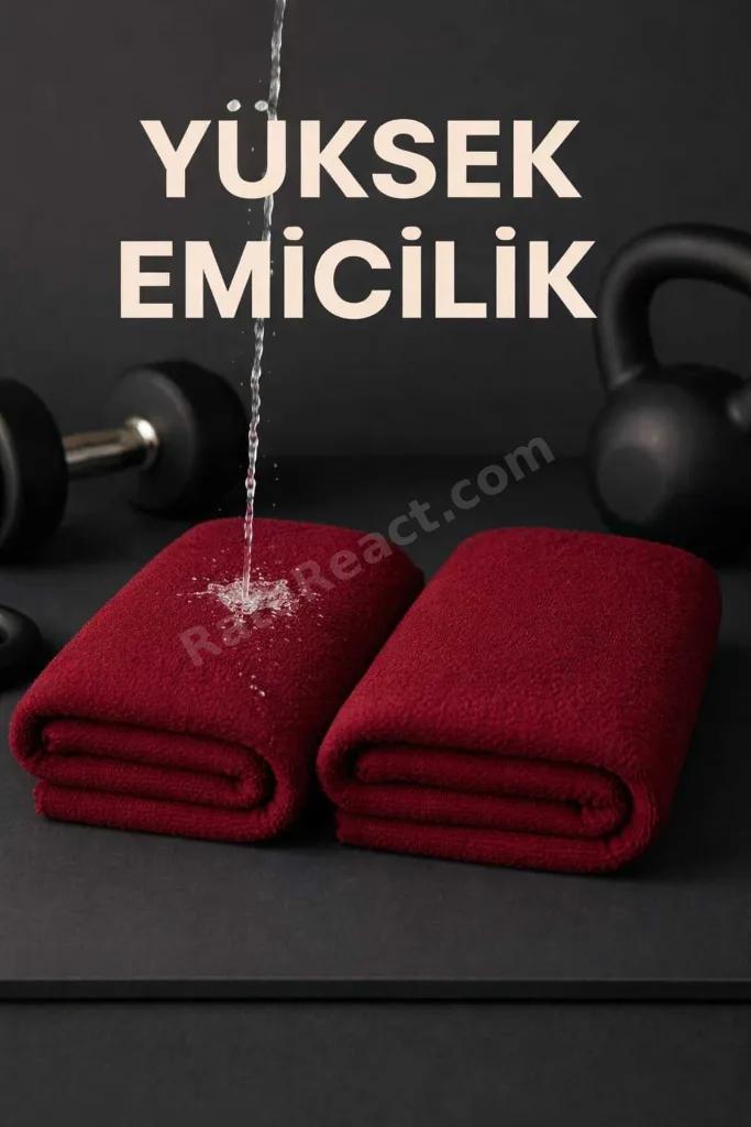 Bordo Fitness-Spor Havlusu 2 Adet -Hızlı Kuruyan-Kuaför ve Berber Havlusu 50*90 cm