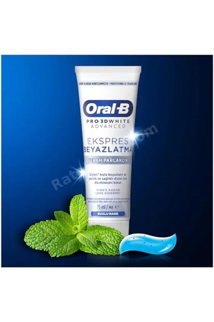 TTKTEKNOLOJİ Oral-B Pro 3D Advanced Ekspres Beyazlatma Ferah Parlaklık Diş Macunu 75 ml TTKTEKNOLOJİ