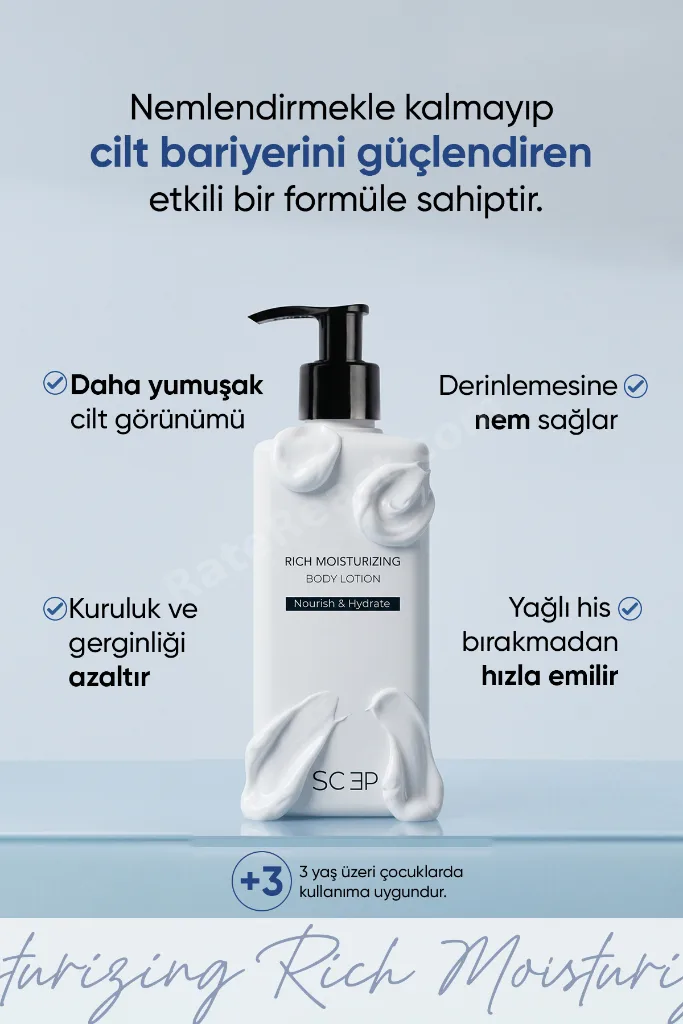 Rich Moisturizing Body Lotion | Yoğun Nemlendirici Vücut Losyonu 300 ml