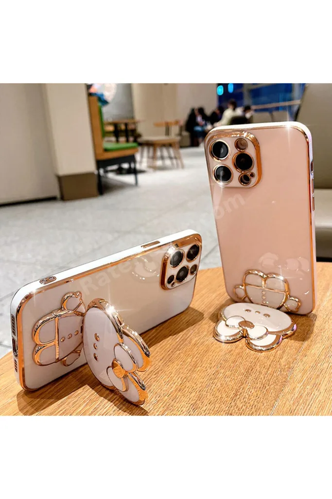 Samsung Galaxy A55 Uyumlu Kılıf Sevimli Cute Cat Standlı | Lazer Silikon Kapak