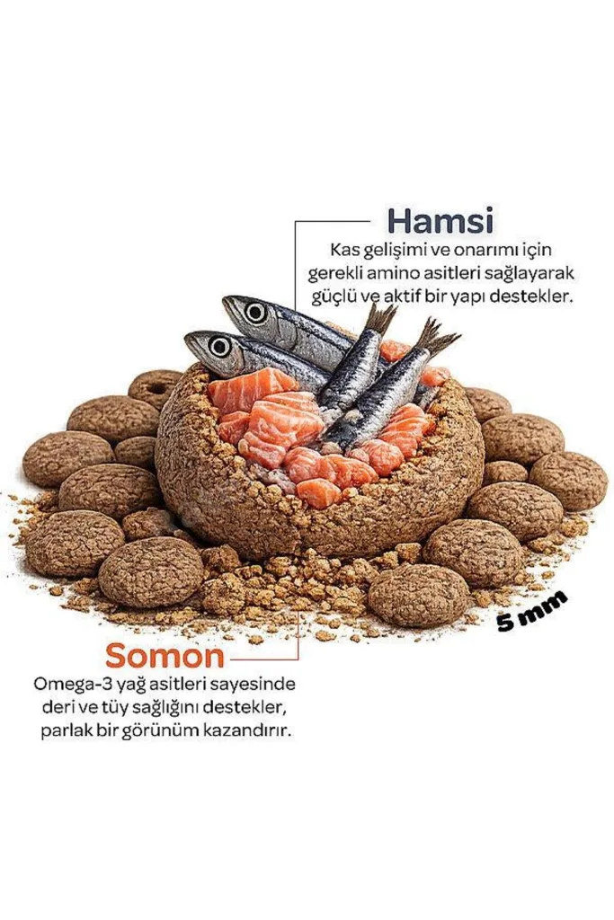 Sterilised Somonlu ve Hamsili Kısırlaştırılmış Kedi Maması 2 Kg