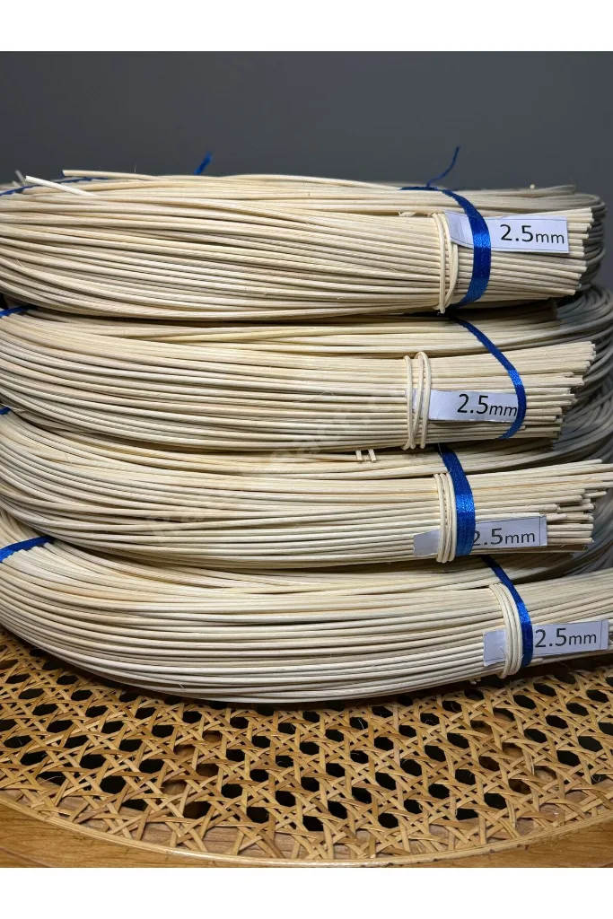 Rattan Core Doğal Yuvarlak Bambu Çubuk 2.5 mm 100 gr Dekoratif Örgü Rattan İp