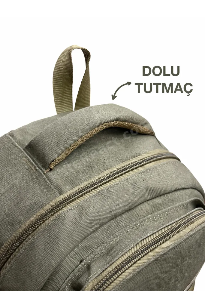 DAĞCI KAMP SIRT ÇANTASI KETEN SAĞLAM KUMAŞ KÖRÜKLÜ 8 CM Renk Tütün