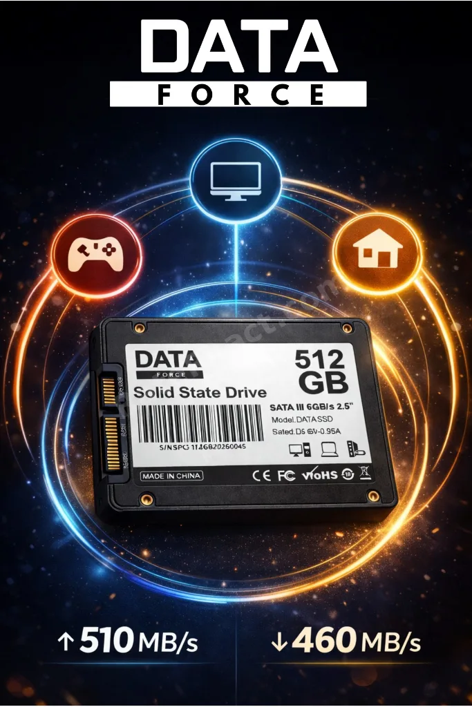 512GB SSD 2.5” SATA III – Hızlı Açılış, Sessiz
