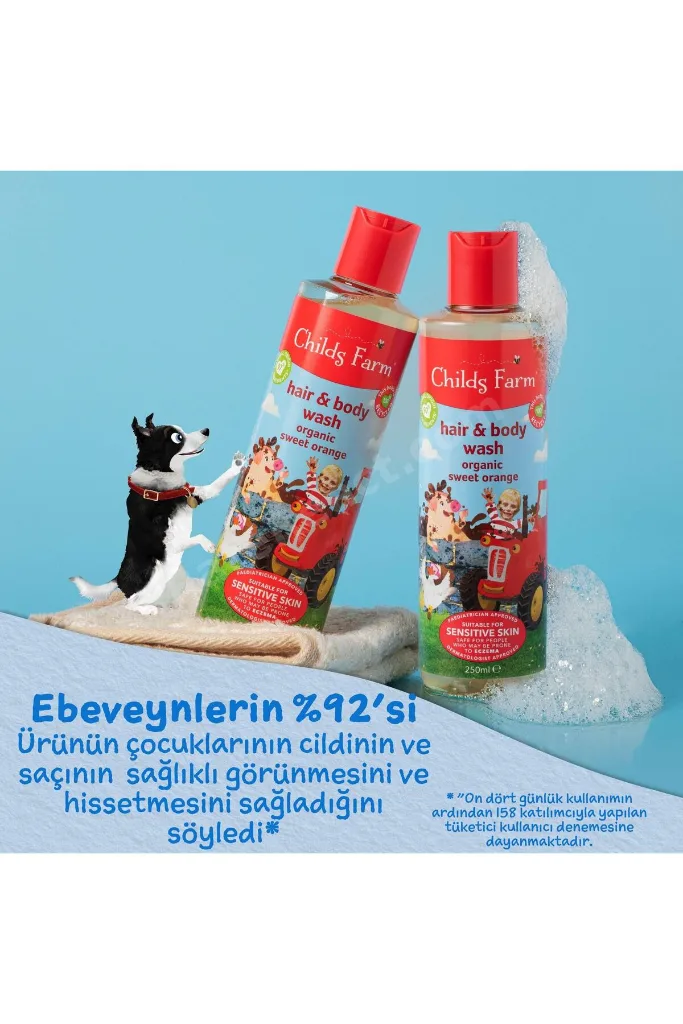 Organik Tatlı Portakal Özlü Çocuk Saç ve Vücut Şampuanı 500ml