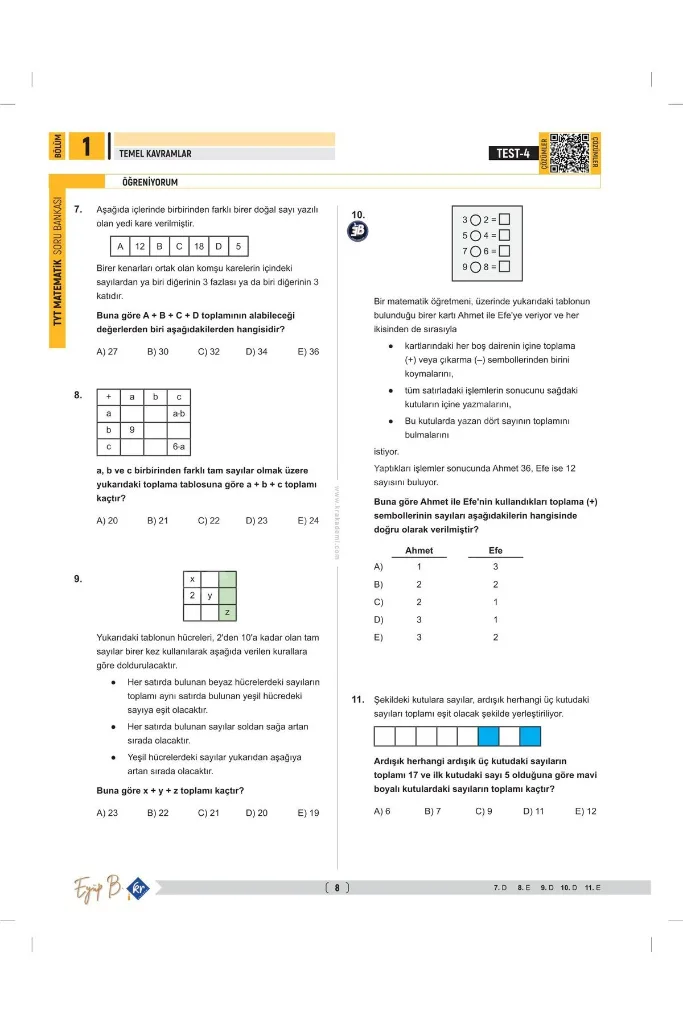 Eyüp B. TYT Matematik Soru Bankası