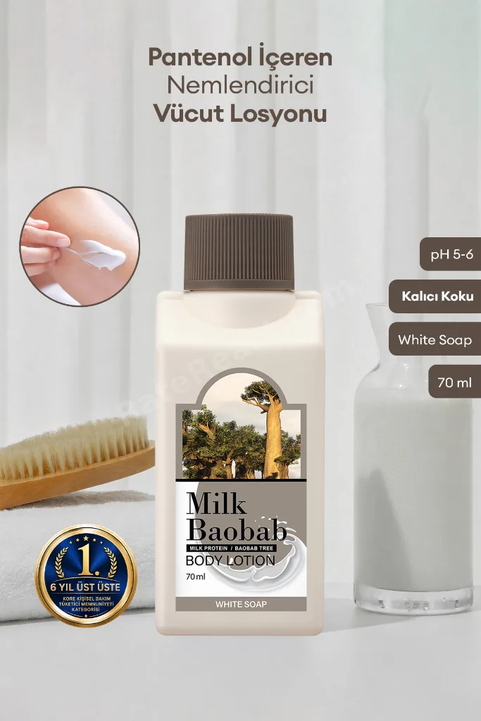 Pantenol İçeren Nemlendirici Vücut Losyonu Original Body Lotion (White Soap) 70ml