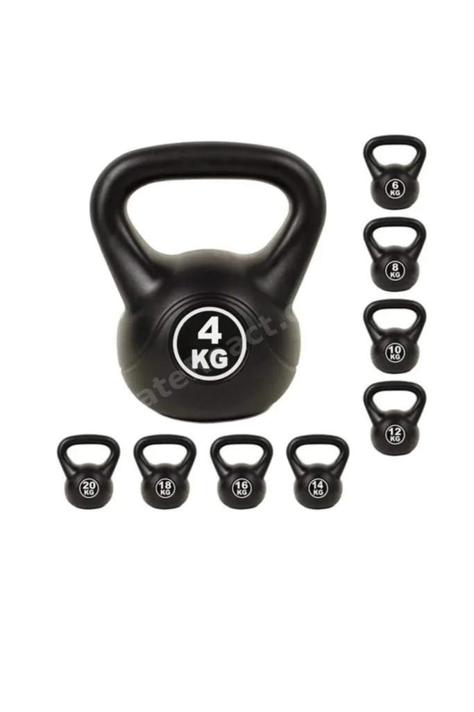 Siyah Clifton 8 Kg Çaydanlık Tipi Dambıl Kettlebell Ağırlık 8 Kg Vinyl Kettlebell (Çaydanlık)