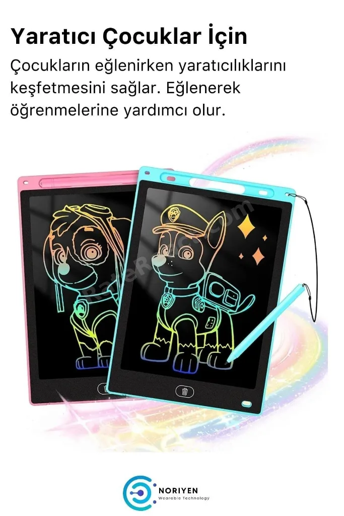 Lcd Ekranlı Kalemli Dijital Çizim Tableti Yazı Tahtası Boyama Resim İçin Akıllı Çocuk Tablet 8,5 Inç