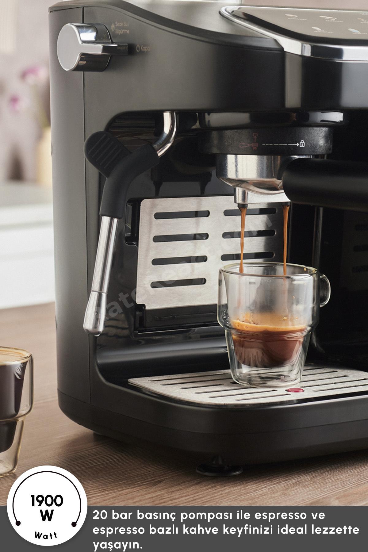 Hatır Perfetto Dijital ve Dokunmatik Ekranlı Çelik Cezveli Espresso ve Türk Kahve Makinesi