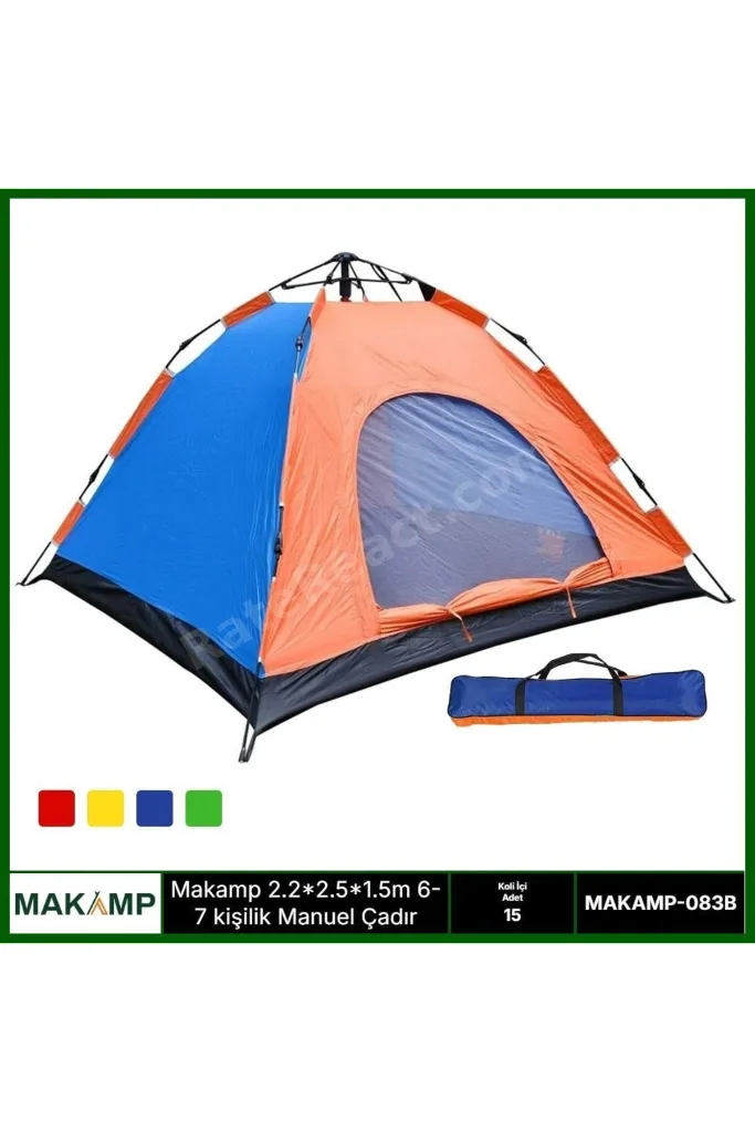 2.2*2.5*1.5m 6-7 Kişilik Manuel Çadır