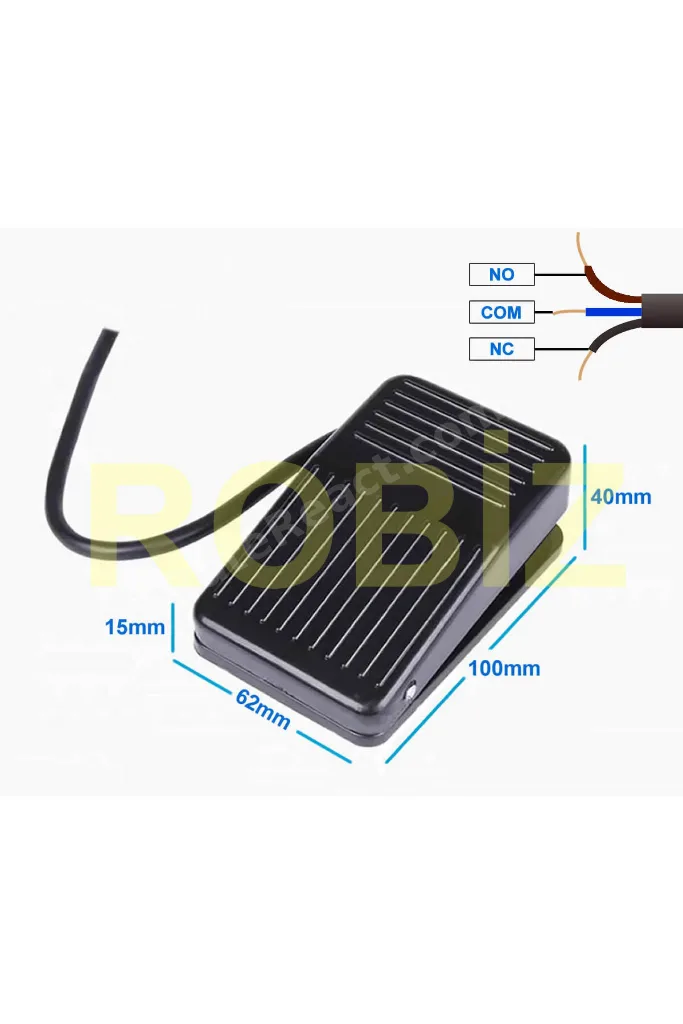 Pedal Ayak Butonu Kaydırmaz AC 250V 10A NO NC SPDT Push Anlık Ayak Kontrollü Anahtar Switch Freze