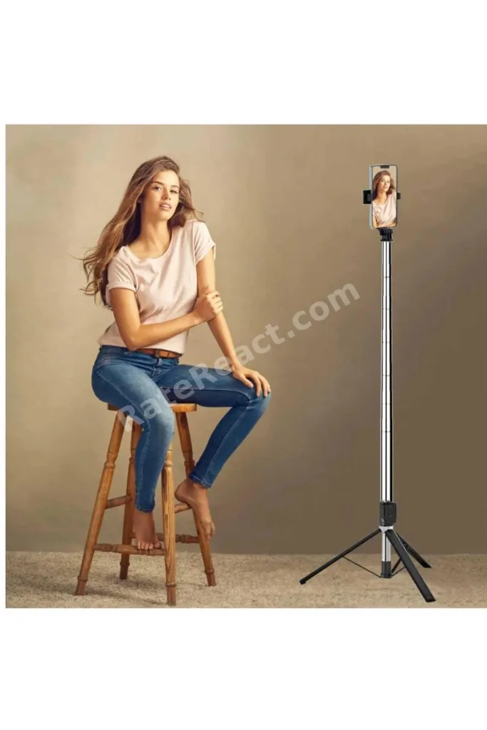 Led Işıklı tripot ve Selfie Çubuğu Bluetooth Kumandalı Kablosuz Selfie Stick 20 cm ile 70 cm