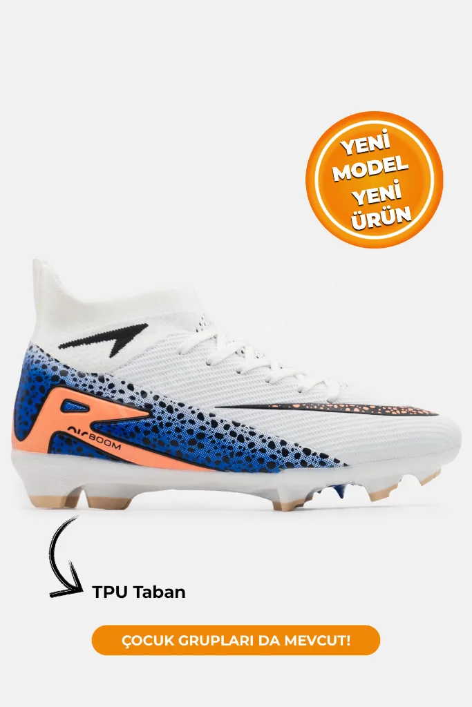 Erkek Krampon Yarım Boğaz Çoraplı Ayağı Saran Krampon Futbol Ayakkabısı