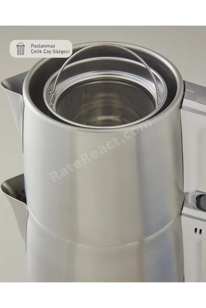 CMK 6010 Inox Çay Makinesi ve Kettle Beyaz-Krom