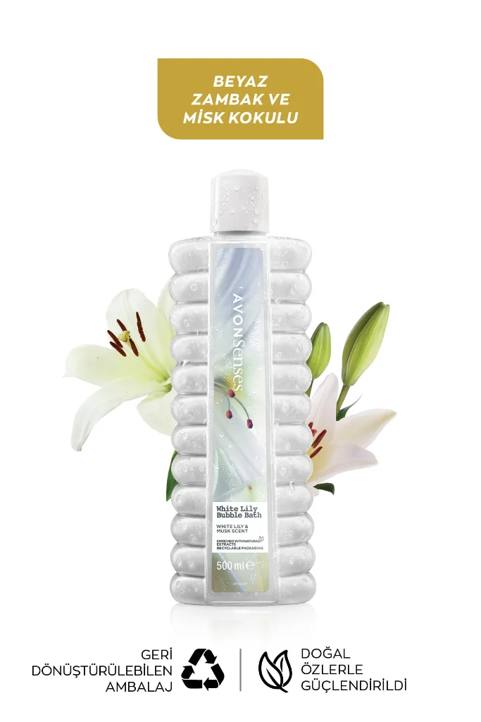 Senses White Lily Zambak Kokulu Banyo Seti ve Rollon El Kremi Paketi