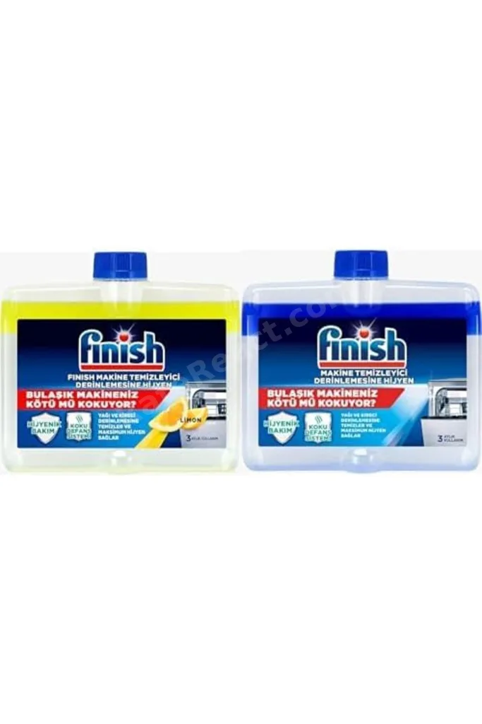 TTKTEKNOLOJİ Bulaşık Makinesi Temizleyicisi Limonlu (1 x 250 ml) ve Finish Bulaşık Makinesi Temizley
