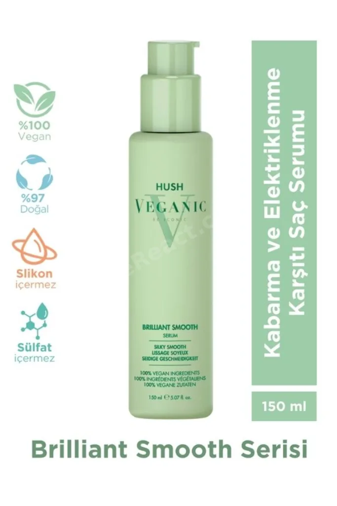 Veganic Brilliant Smooth Kabaran Saçlar İçin Pürüzsüzleştirici Serum 150 ml