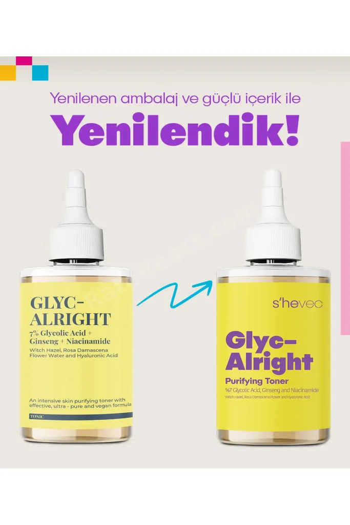 GLYC- ALRIGHT - Tüm Ciltler İçin Gözenek Sıkılaştırıcı Leke Karşıtı Tonik (200 ml)