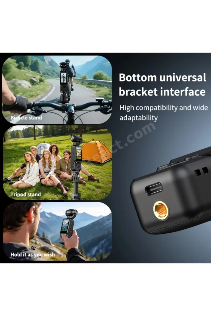 El Tipi Akıllı Aksiyon Kamerası - 1800mAh Batarya, Soft Dolgu Işıklı, Type-C Dijital Vlog Kamerası