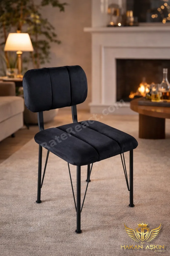 Capella Tekli Sırtlı Novoline Siyah (Black) 42x42 cm