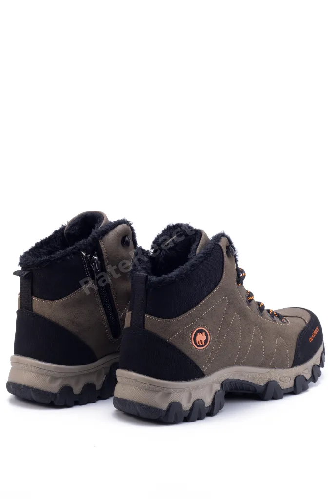 Vizon Unisex Outdoor Bot Ayakkabı Kışlık Dayanıklı Kaymaz Taban Bağcıklı 4054u