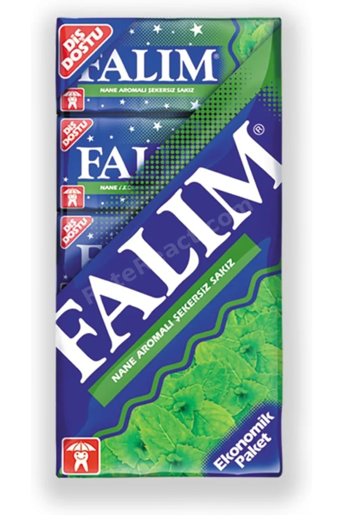meala kozmetık store Falim Şekersiz Sakız Nane Aromalı 5'li 7 g x 20 Adet 2026 919086