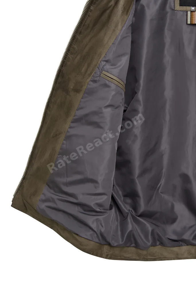 Wermer Erkek Haki Kapüşonlu Deri Mont 25WGD6592W4