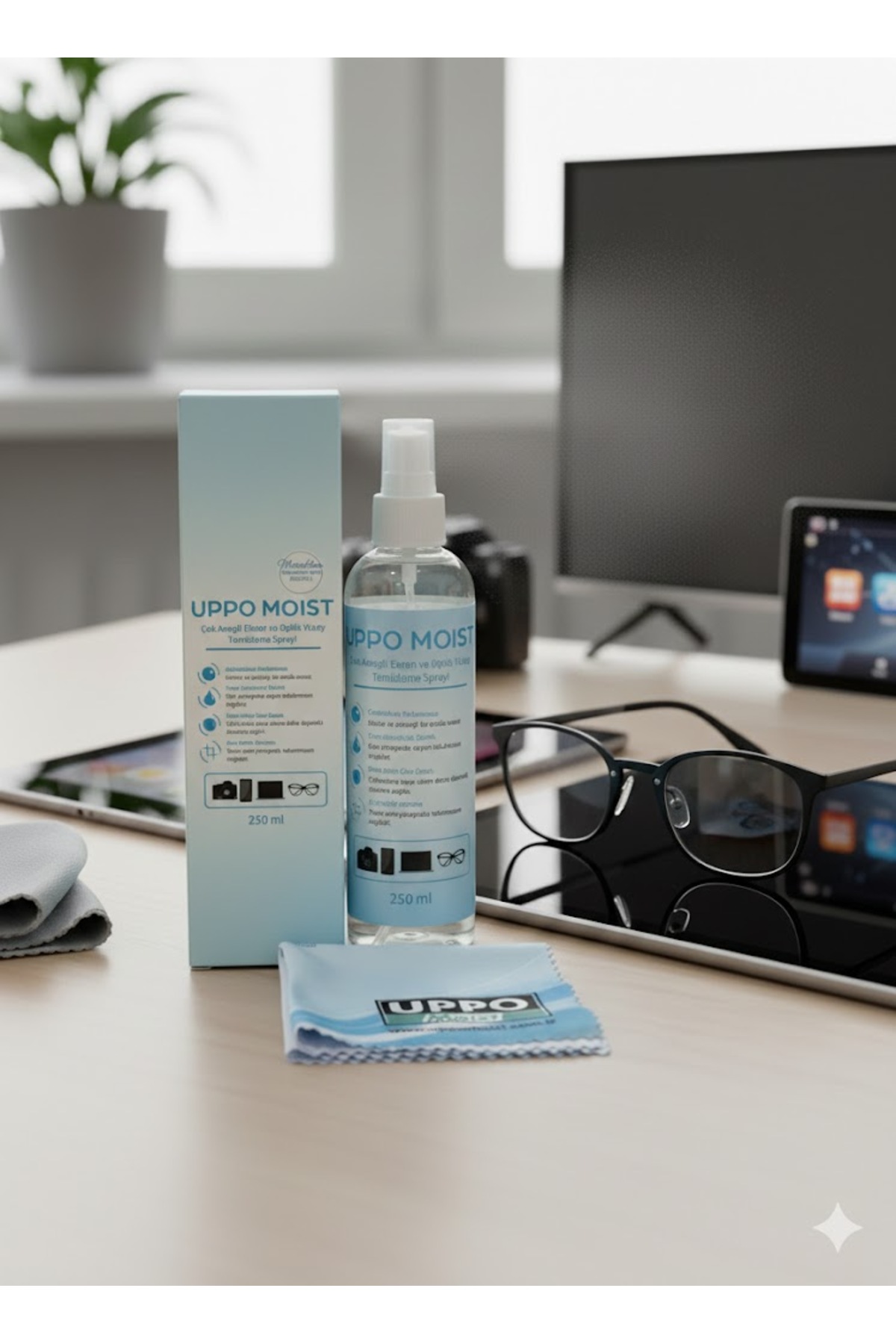 250 ml Dijital araç kopkid ve araç ekranları temizleme spreyi ipek bez hediye