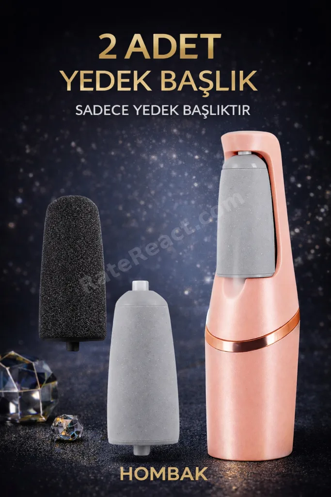 (Sadece Yedek Başlık) Elektrikli Ayak Topuk Törpüsü Yedek Başlık 2 Adet – Şarjlı Ayak Törpüsü Uyumlu