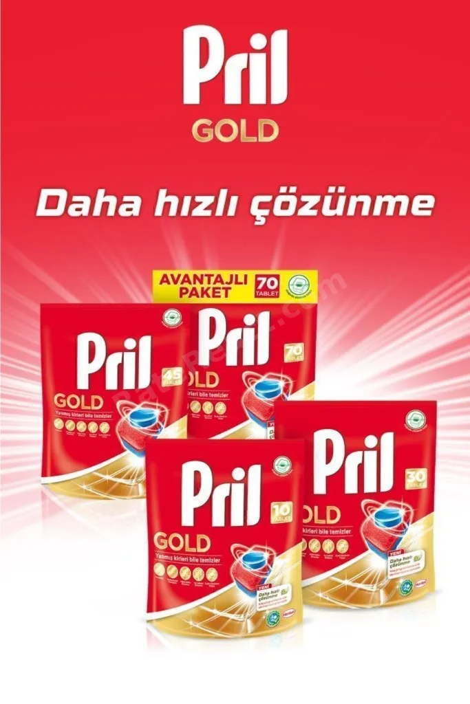 Gold 280 Yıkama Bulaşık Makinesi Deterjanı Tableti (4 x 70'li Paket)