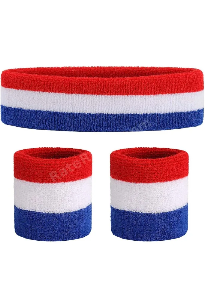Sportif Saç Bandı, Bandana, Headband Ve Bileklik 3'lü Set