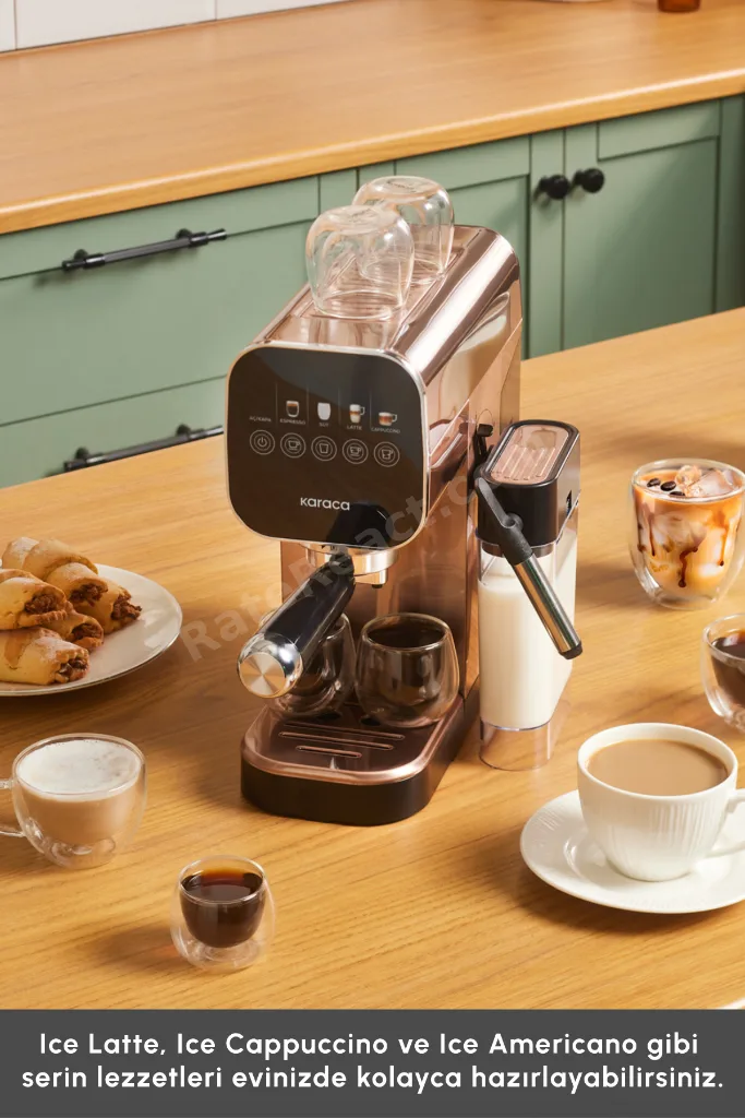 Mycaffee Barista S20 Entegre Süt Hazneli Otomatik Espresso ve Latte Makinesi Amber