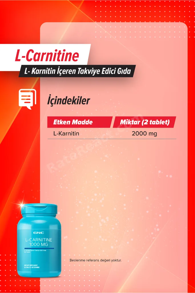 GNC L-Carnitine 1000 mg – 60 Tablet