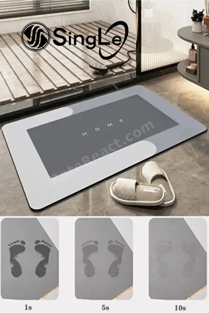 ( 1 Adet ) 40*60 CM Banyo Paspası Kaymaz Tabanlı Su Emici Yapı Kare