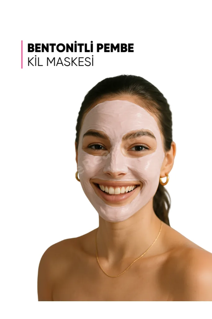 Siyah Nokta Karşıtı, Gözenek Sıkılaştırıcı Bentonitli Pembe Kil Maskesi 15 ML
