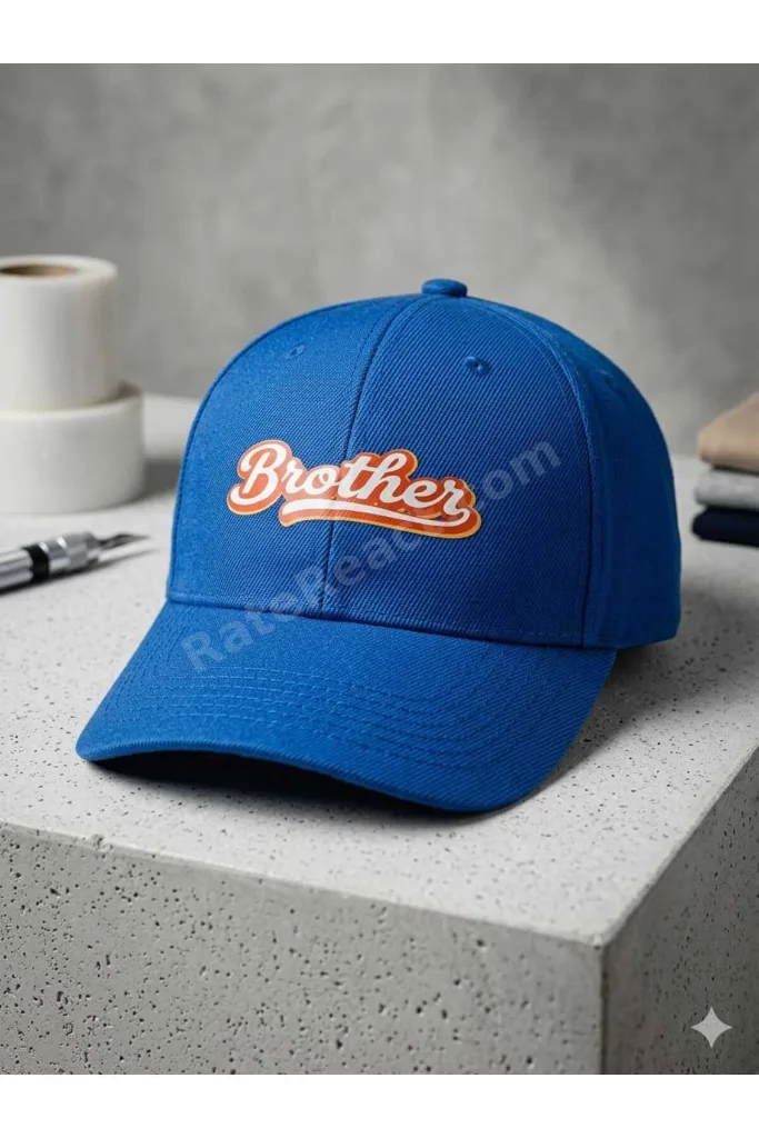 Unisex "Brother" Baskılı Ayarlanabilir Beyzbol Şapkası