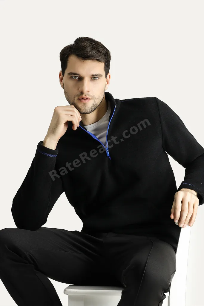 Yarım Fermuarlı Polar Sweatshirt