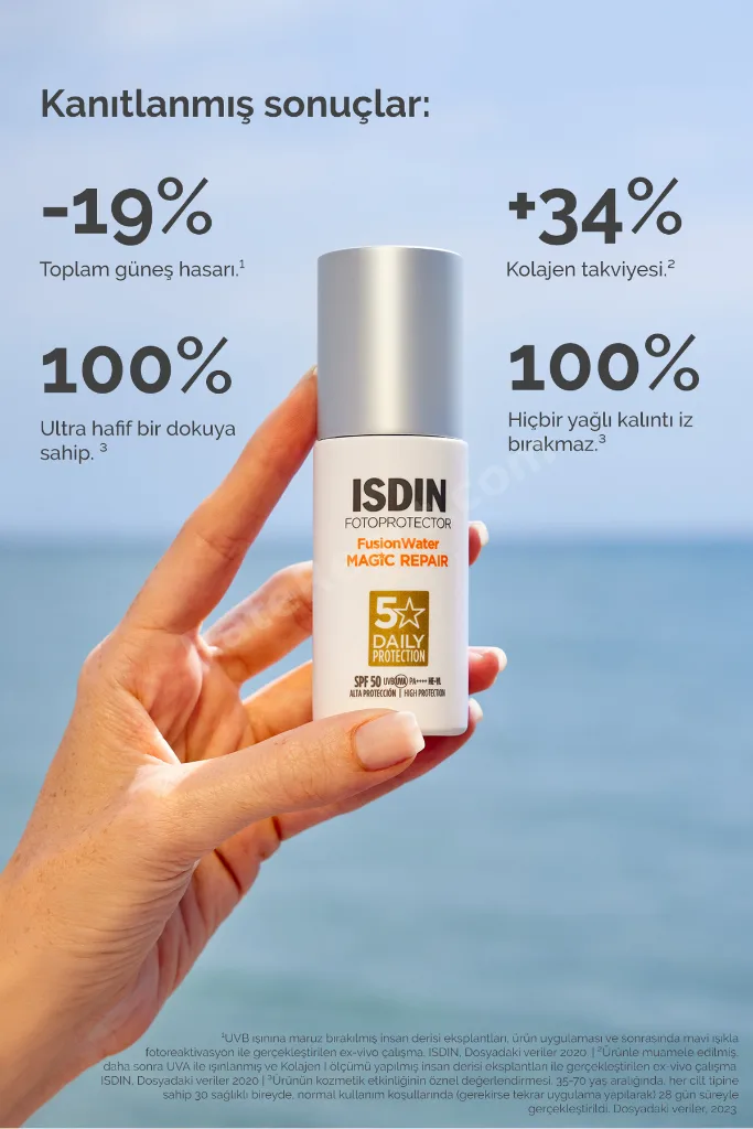 Fotoprotector Fusion Water Magic Repair Spf50 50 ml Yaşlanma Karşıtı Onarıcı Yüz Güneş Kremi