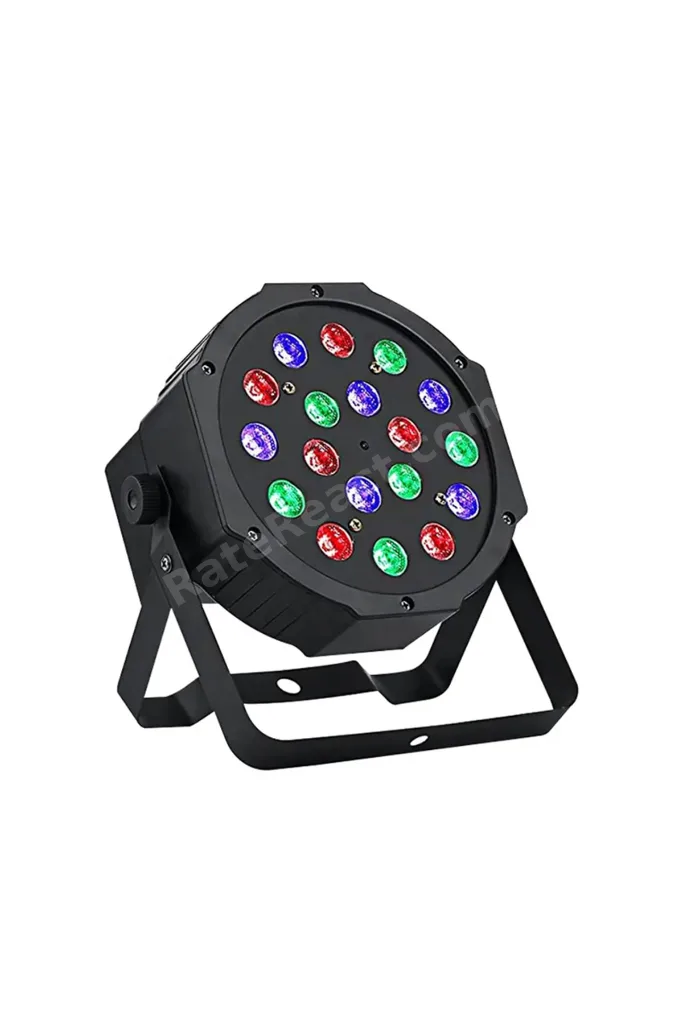 18 LED Par Sahne Işığı DMX512 Ses Kontrollü Disco Parti RGB Işık Sistemi Ses Kontrollü Efekt Lambası