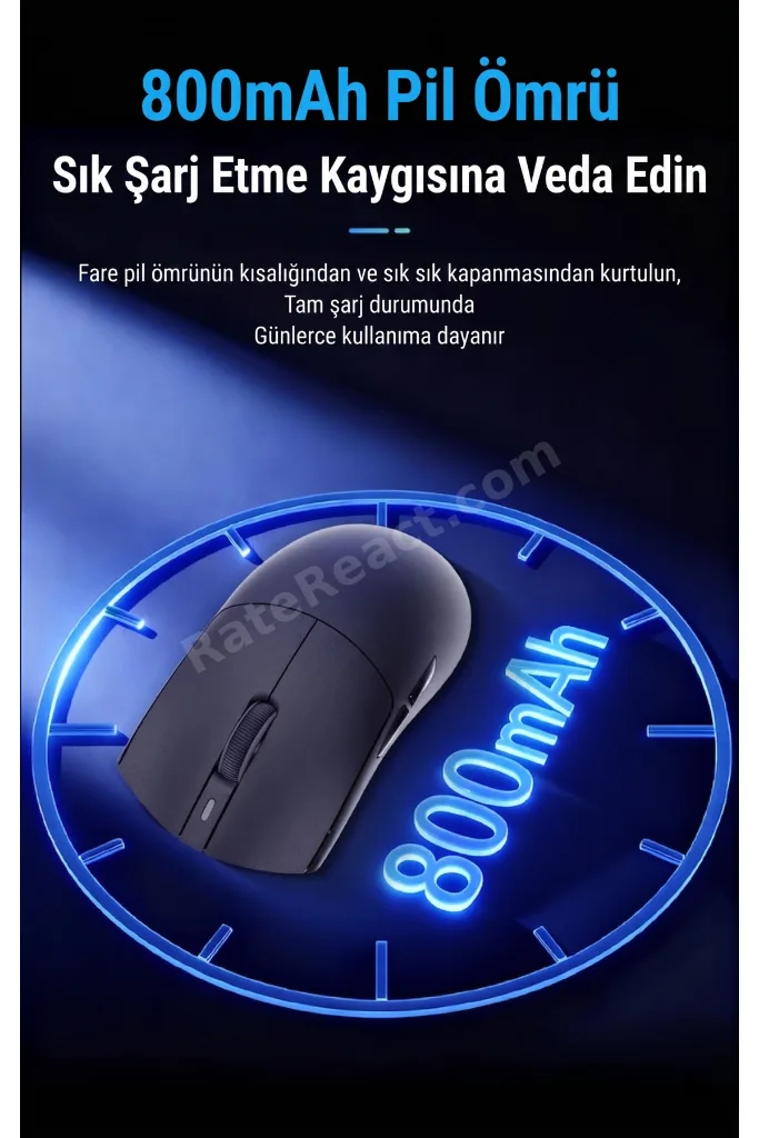 Aj139P V3 MC Kablosuz Oyuncu Mouse-800 Mah Batarya RGB Şarj İstasyonu Çanta ve Tape